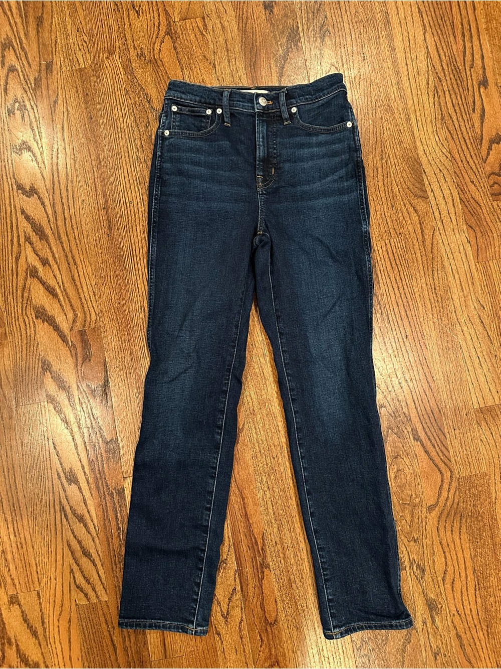 Madewell Dark Blue Straight-Leg Jeans - Size 25